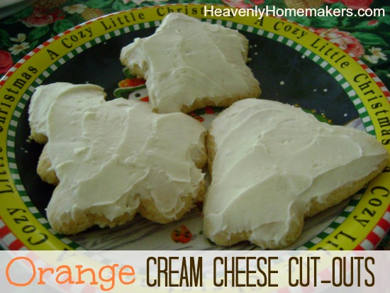 Orange Cream Cheese Cut Outs