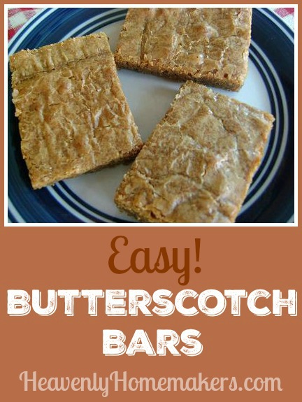 Easy Butterscotch Bars - Five Ingredients!