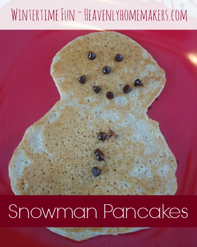 snowman pancakes