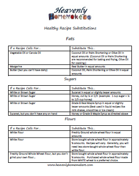 healthy recipe substitutions