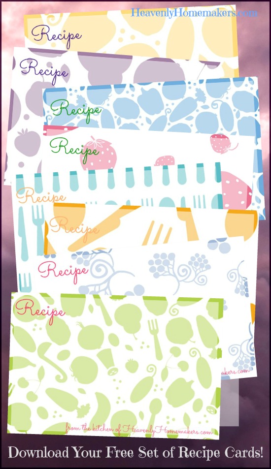 Free Printable Recipe Card Pack