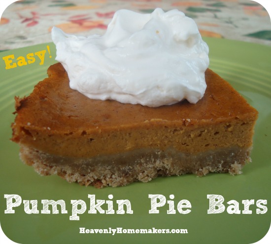 Easy Pumpkin Pie Bars