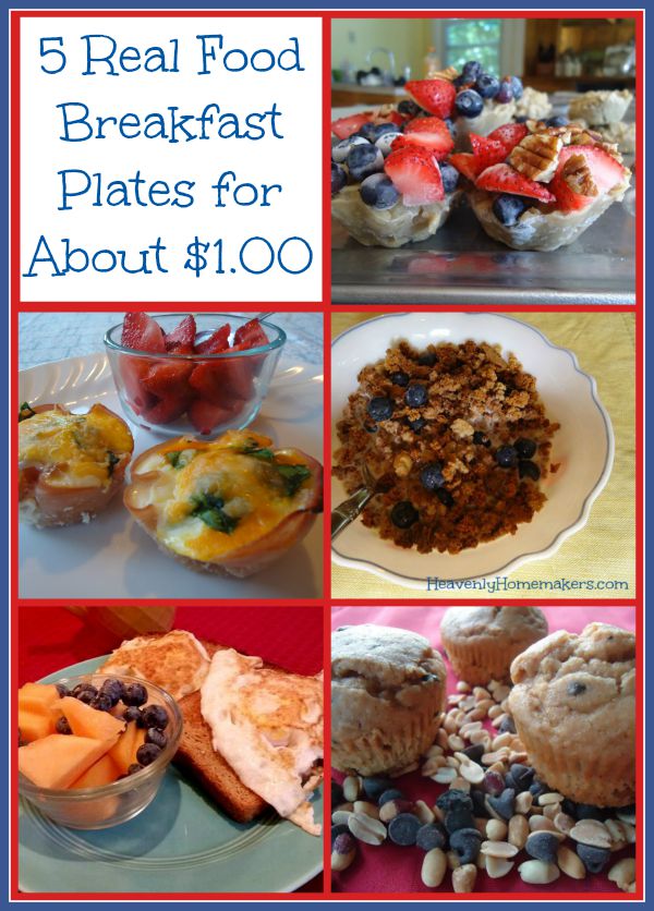 5 Real Food Breakfast Plates for About $1.00