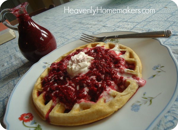 Easy Raspberry Pancake and Waffle Syrup