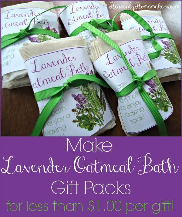 Make Lavender Oatmeal Bath Gift Packs for Less Than $1.00 Per Gift
