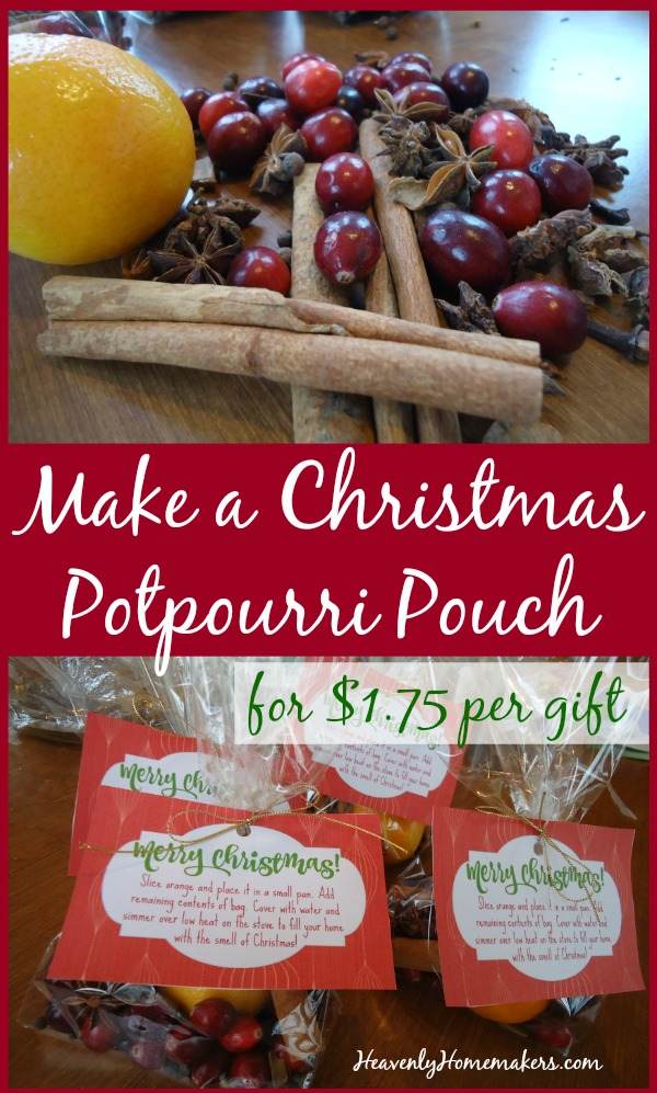 Make a Christmas Potpourri Pouch for $1.75 Per Gift