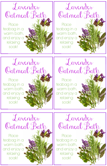 lavender gift tags