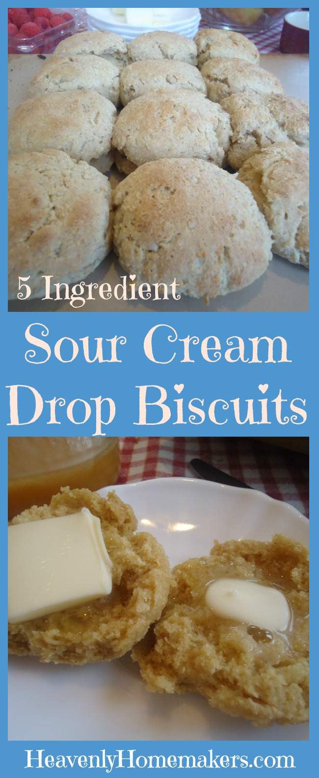 5 Ingredient Sour Cream Drop Biscuits