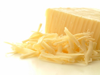 grated cheddar cheese with block
