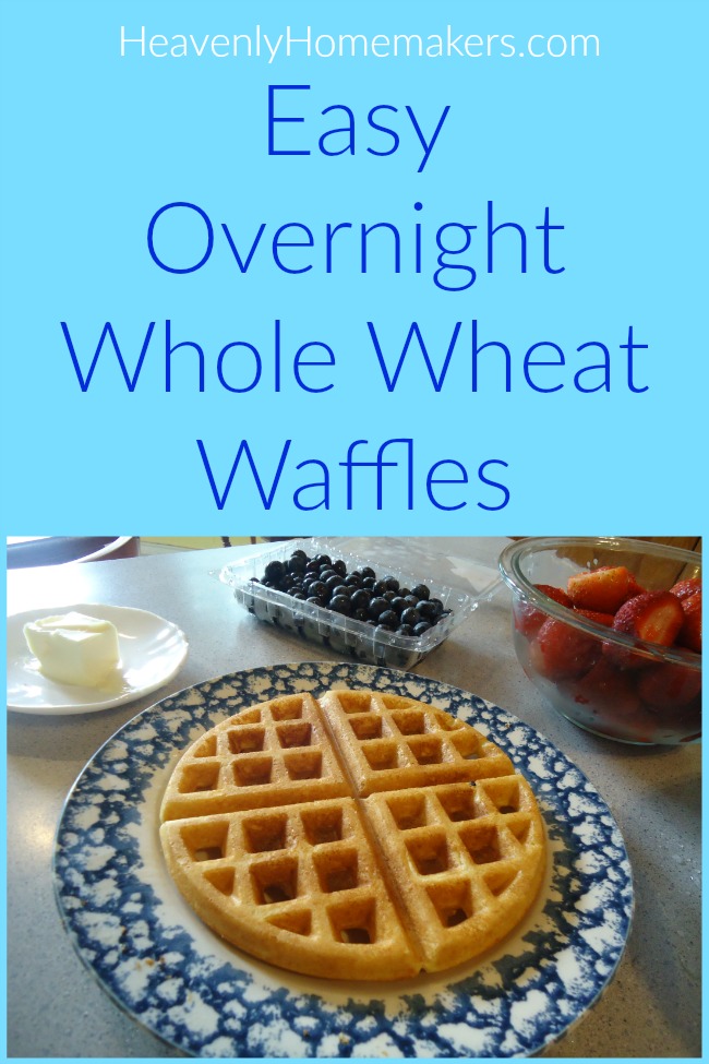 Easy Overnight Whole Wheat Waffles