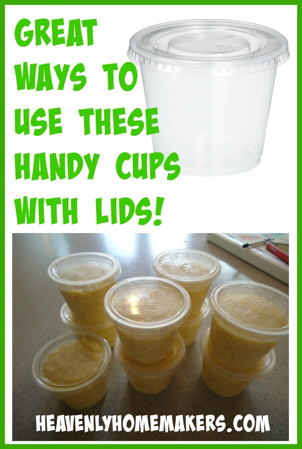 Great uses for these plastic cups with lids