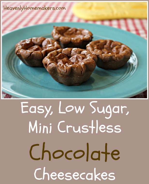 low-sugar-mini-crustless-chocolate-cheesecakes