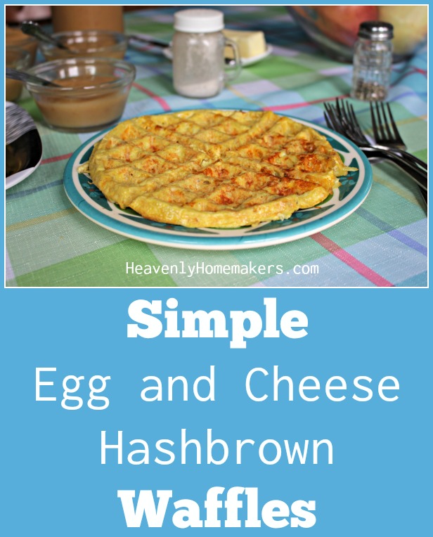 Simple Egg and Cheese Hashbrown Waffles