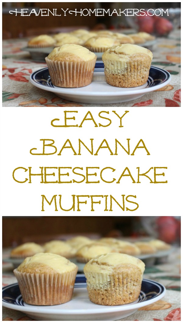 Easy Banana Cheesecake Muffins