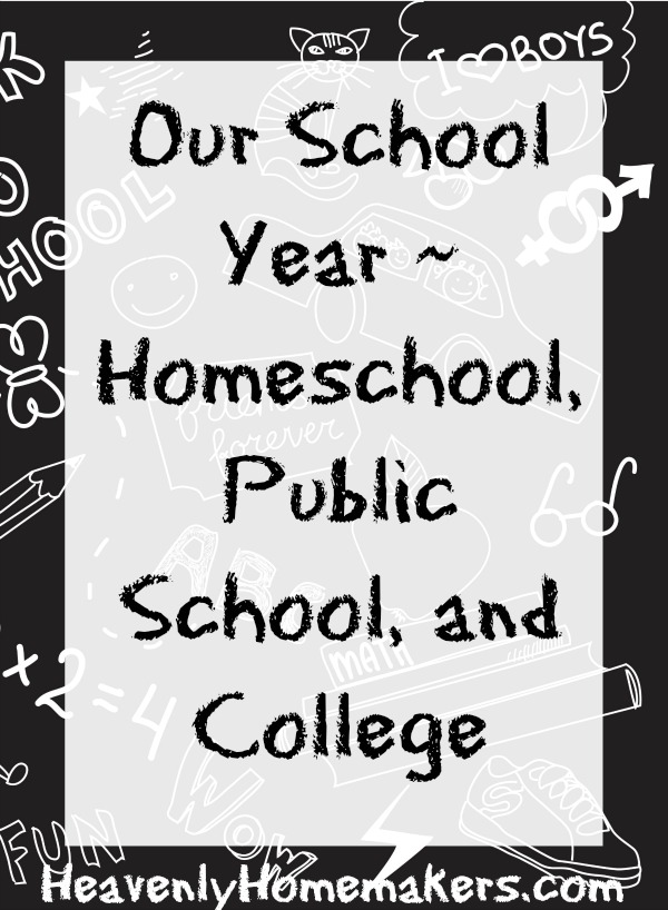 Our School Year - Homeschool, Public, and College
