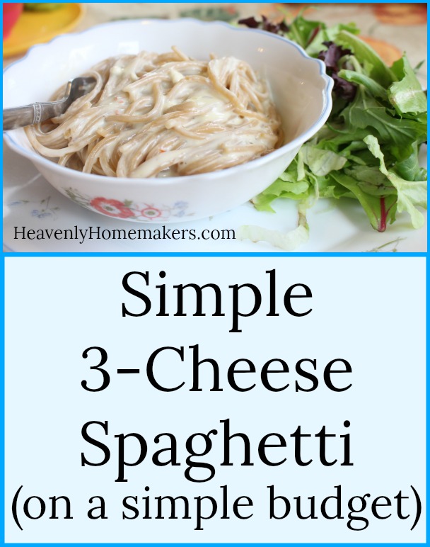 Simple 3-Cheese Spaghetti on a simple budget