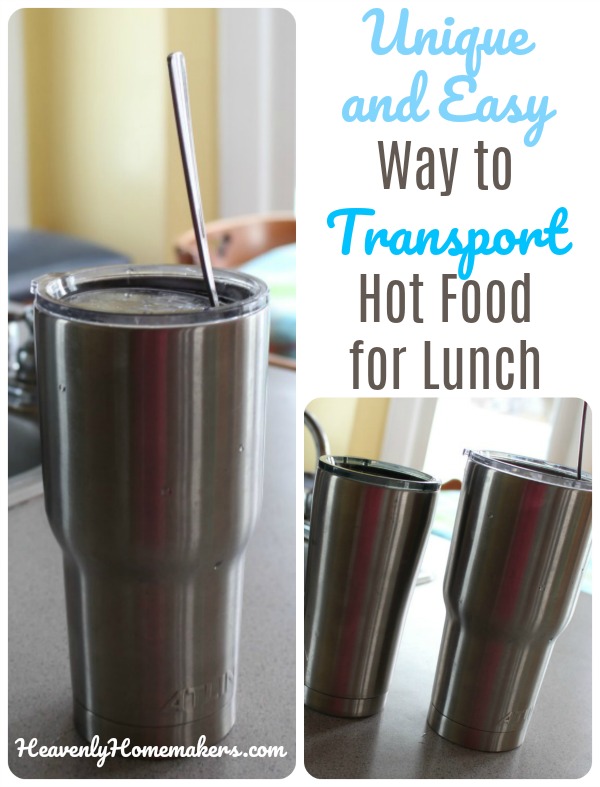 Easy way to transport hot food for lunch