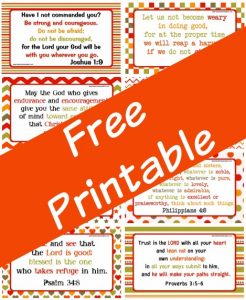 Here's Your Lunch Box Scripture Card Printable! | Heavenly Homemakers