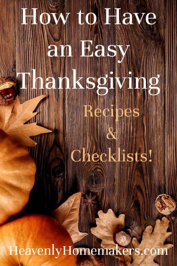 How to Have an Easy Thanksgiving