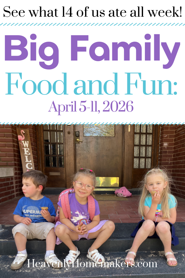 Big Family Food and Fun: April 5-11, 2026